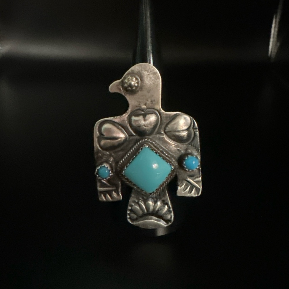 Sterling silver Thunderbird ring Navajo Richard Yazza Native American jewelry - Picture 2 of 9